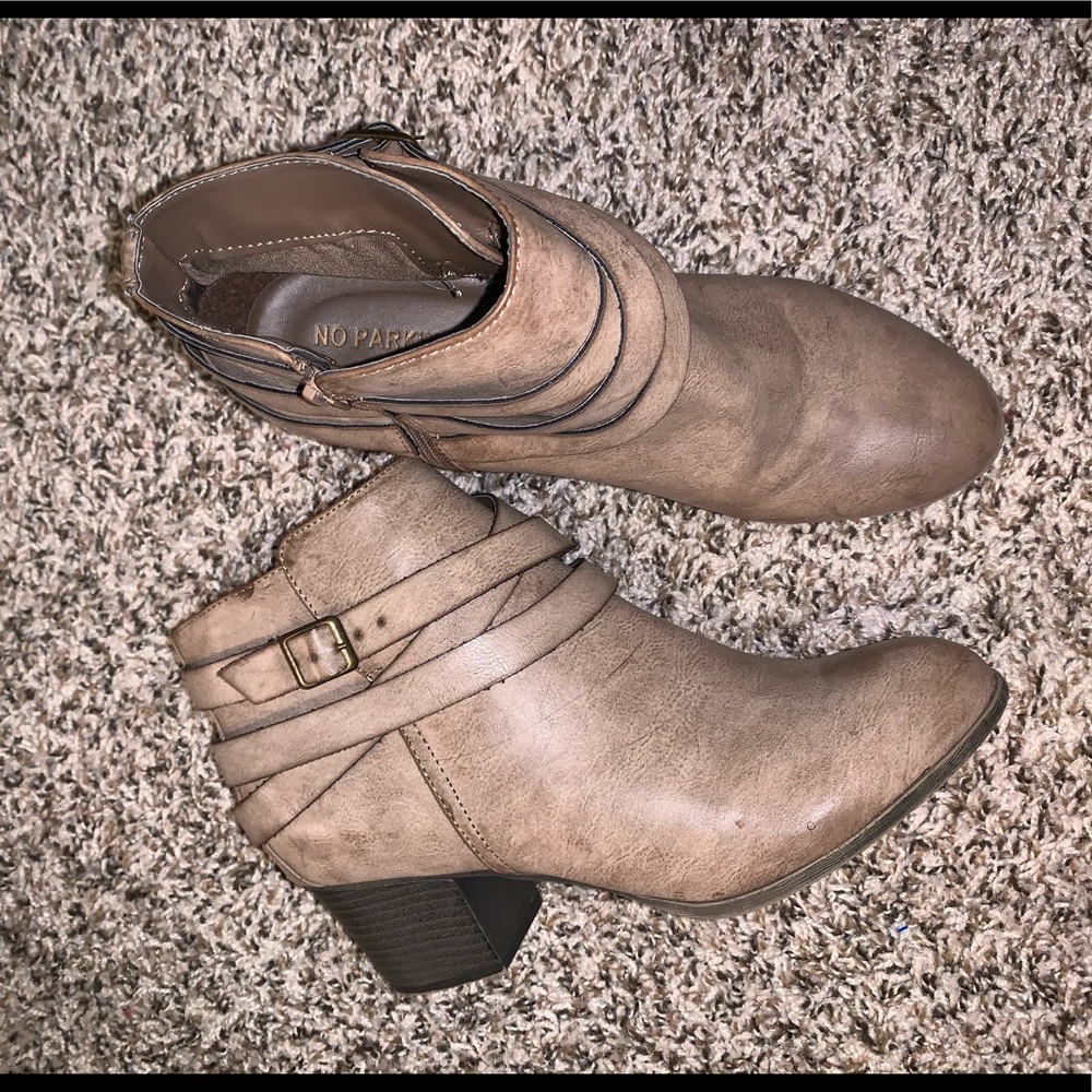 Tan booties